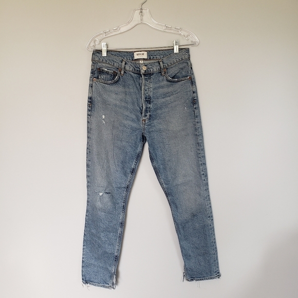 Agolde Nico High Rise Slim Striaght Jeans Sz 28 - Picture 2 of 8